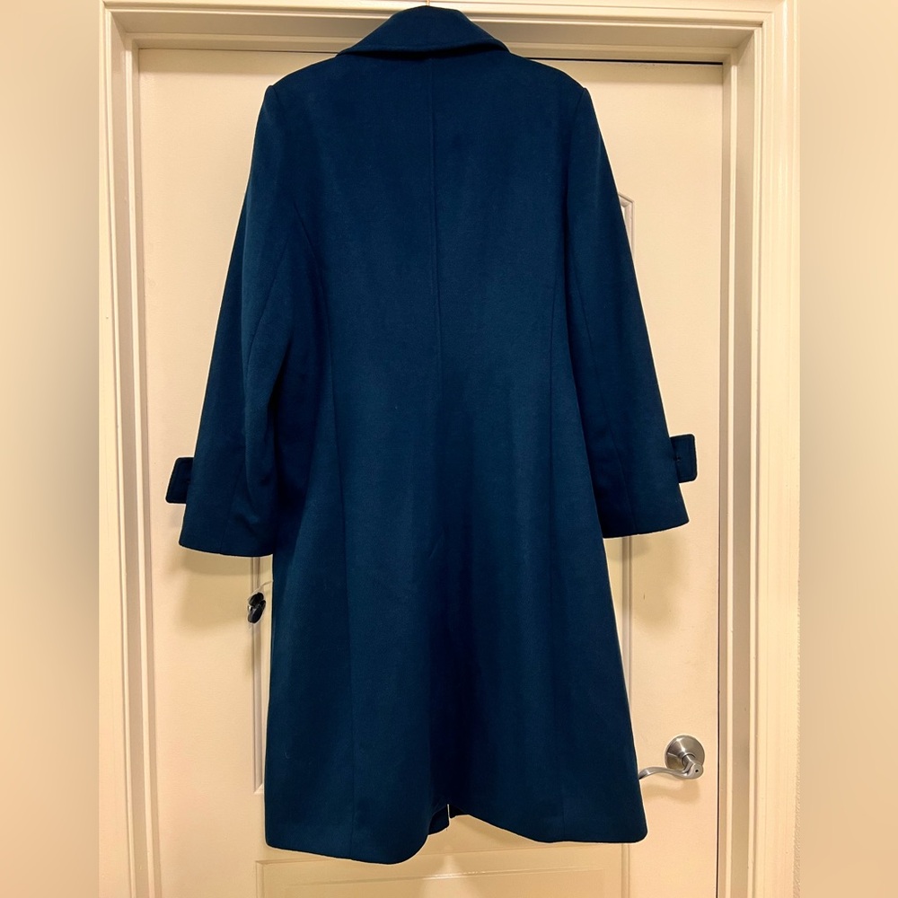 NWOT Sam Edelman Notch Collar Longline Wool Blend Coat - Picture 5 of 12